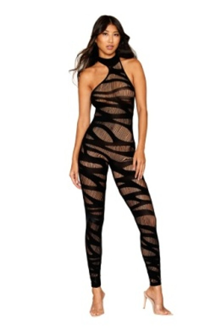 Dreamgirl Asymmetrical Opaque Bodystocking