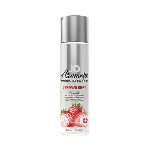 JO Aromatix Strawberry Scented Massage Oil - 4oz