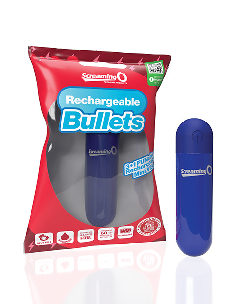 Screaming O Rechargeable Bullets - Blue Screaming O Rechargeable Bullets - Blue