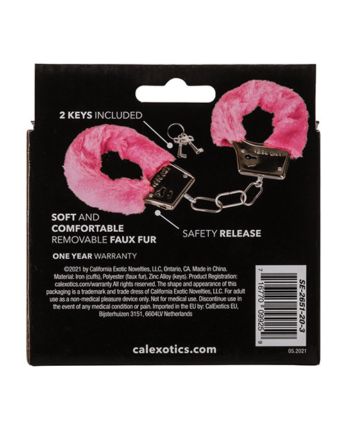 CalExotics Playful Furry Cuffs - Pink CalExotics Playful Furry Cuffs - Pink