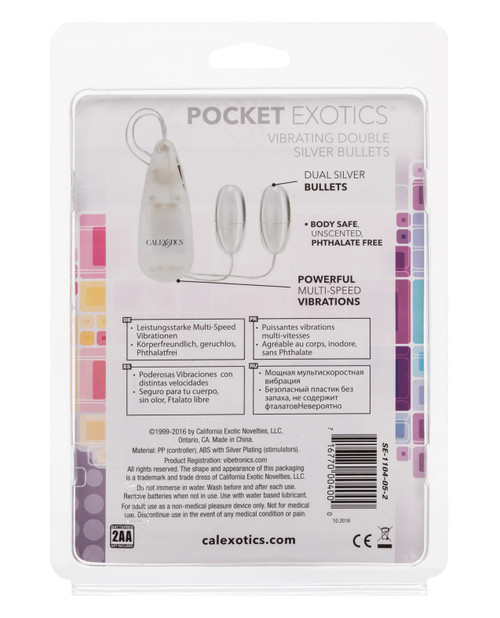 CalExotics Pocket Exotics Vibrating Double Bullets CalExotics Pocket Exotics Vibrating Double Bullets