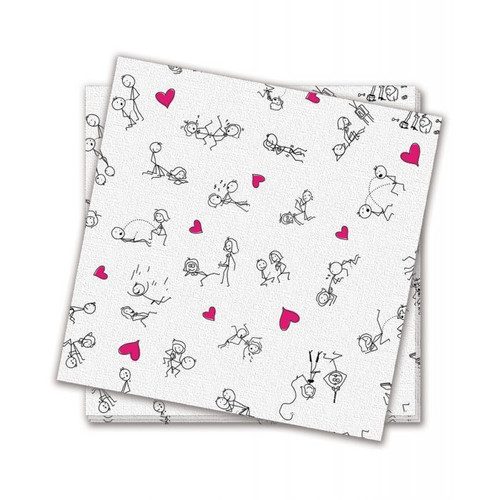 Candy Prints Dirty Napkins - Stick Figure Party Napkins