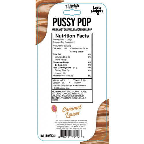Lusty Lickers Caramel Pussy Pop