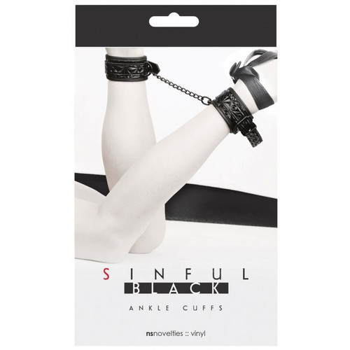 Sinful Black Ankle Cuffs