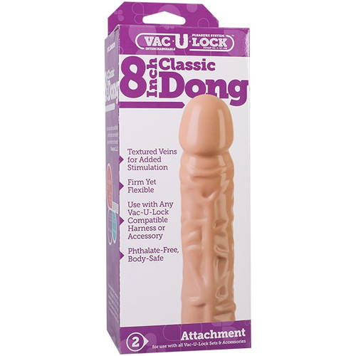 Vac-U-Lock 8" Classic Dong Vac-U-Lock 8" Classic Dong