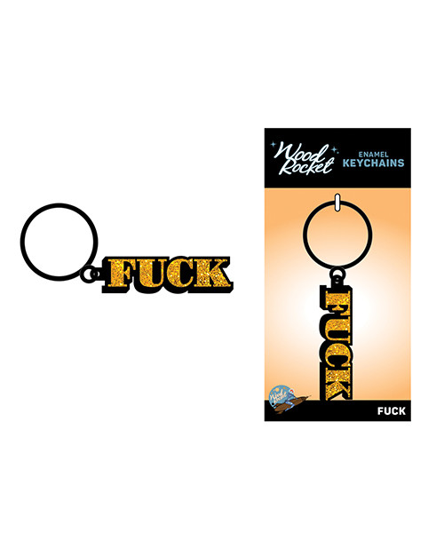 Wood Rocket Enamel Keychains - Fuck