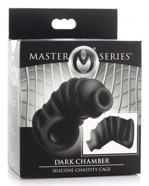 Master Series Dark Chamber Silicone Chastity Cage
