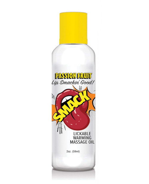 SMACK Lickable Warming Massage Oil 2 oz - Passion Fruit SMACK Lickable Warming Massage Oil 2 oz - Passion Fruit