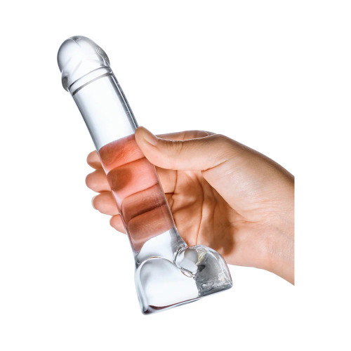 Glas 7" Realistic Curved Glass G-Spot Dildo Glas 7" Realistic Curved Glass G-Spot Dildo