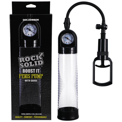 Rock Solid Boost It Penis Pump with Gauge