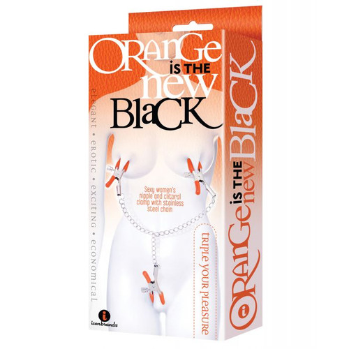 Orange Is The New Black Triple Your Pleasure Clamps & Chain Orange Is The New Black Triple Your Pleasure Clamps & Chain