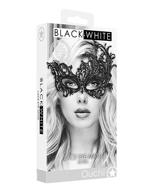 Ouch! Black & White Royal Lace Eye-Mask Ouch! Black & White Royal Lace Eye-Mask
