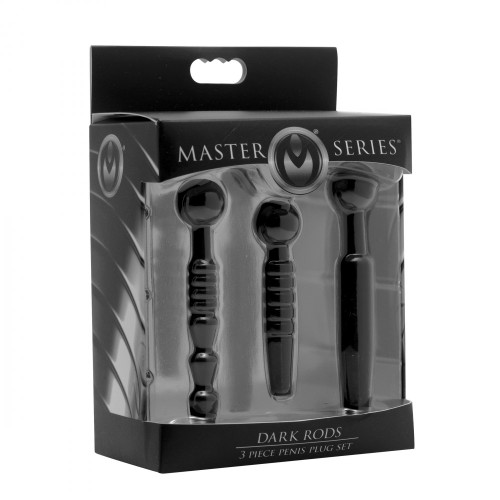 Master Series Dark Rods 3pc Silicone Penis Plug Set Master Series Dark Rods 3pc Silicone Penis Plug Set