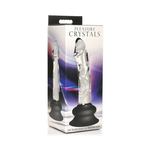 Pleasure Crystals 5.6" Glass Dildo with Suction Cup