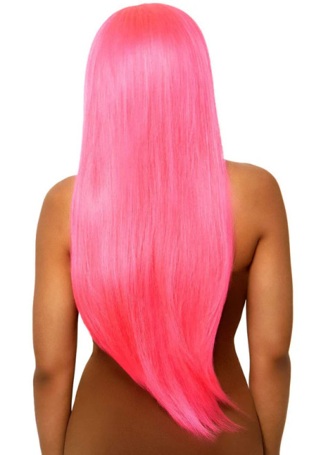 Leg Avenue 33" Long Straight Center Part Wig - Pink