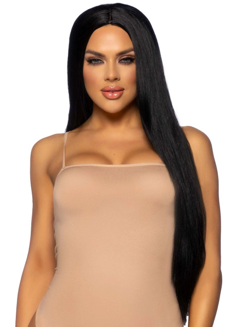 Leg Avenue 33" Long Straight Center Part Wig - Black Leg Avenue 33" Long Straight Center Part Wig - Black