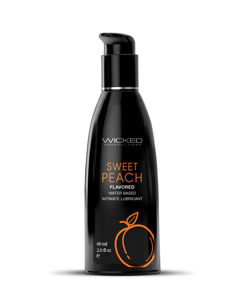 Wicked Aqua Sweet Peach Flavored Lubricant - 2oz Wicked Aqua Sweet Peach Flavored Lubricant - 2oz