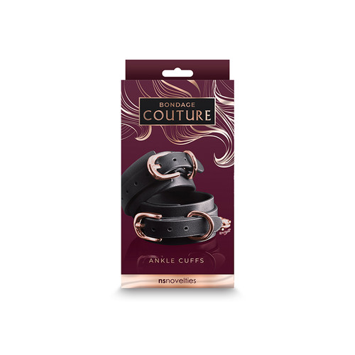 Bondage Couture Ankle Cuffs - Black Bondage Couture Ankle Cuffs - Black
