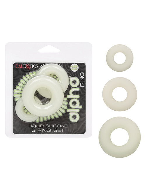 CalExotics Alpha Glow Ring Liquid Silicone 3 Ring Set