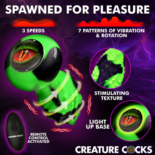 Creature Cocks Eye of The Spawn Vibrating & Squirming Plug