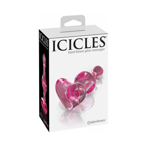 Icicles No. 75 Beaded Heart Shaped Glass Plug Icicles No. 75 Beaded Heart Shaped Glass Plug