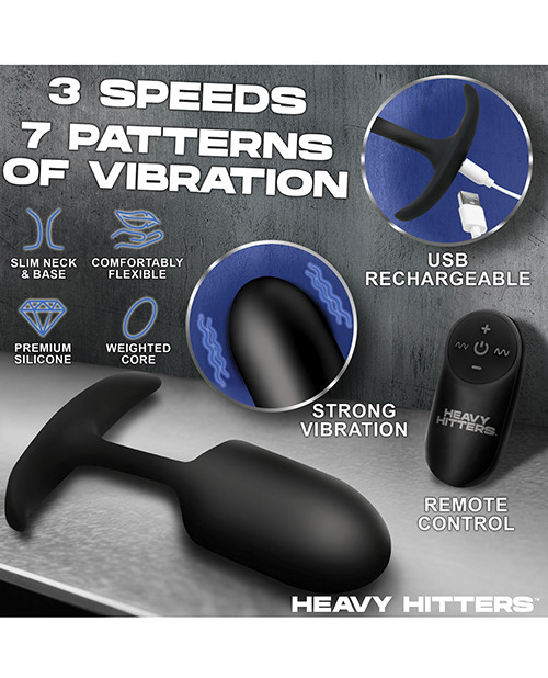 Heavy Hitters Large Weighted Silicone Anal Plug Vibe