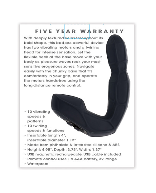 Zero Tolerance Mr. Prostate Silicone Rechargeable Vibe