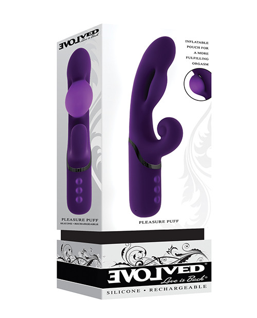 Evolved Pleasure Puff Rechargeable Inflatable Rabbit Vibrator Evolved Pleasure Puff Rechargeable Inflatable Rabbit Vibrator