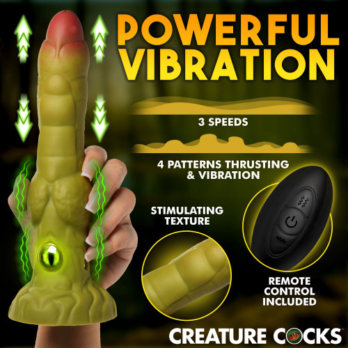 Creature Cocks - Eyegor Thrusting & Vibrating Silicone Dildo Creature Cocks - Eyegor Thrusting & Vibrating Silicone Dildo