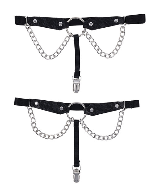 Sex & Mischief Chain Lace Garters