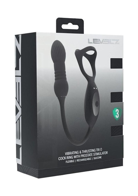 Levelz Vibrating & Thrusting Tri O Cock Ring with Prostate Stimulator
