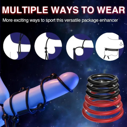 9pc Silicone Penis Ring Set