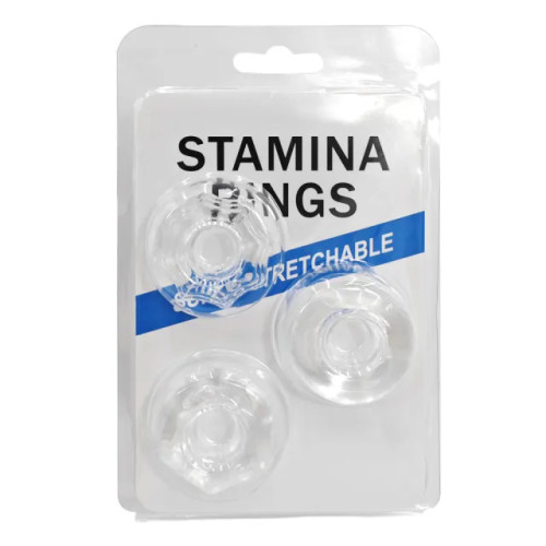 Stamina Rings Super Stretchable - 3 Pack - Clear