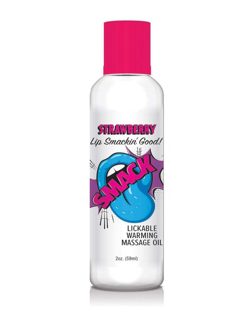 SMACK Lickable Warming Massage Oil 2 oz - Strawberry