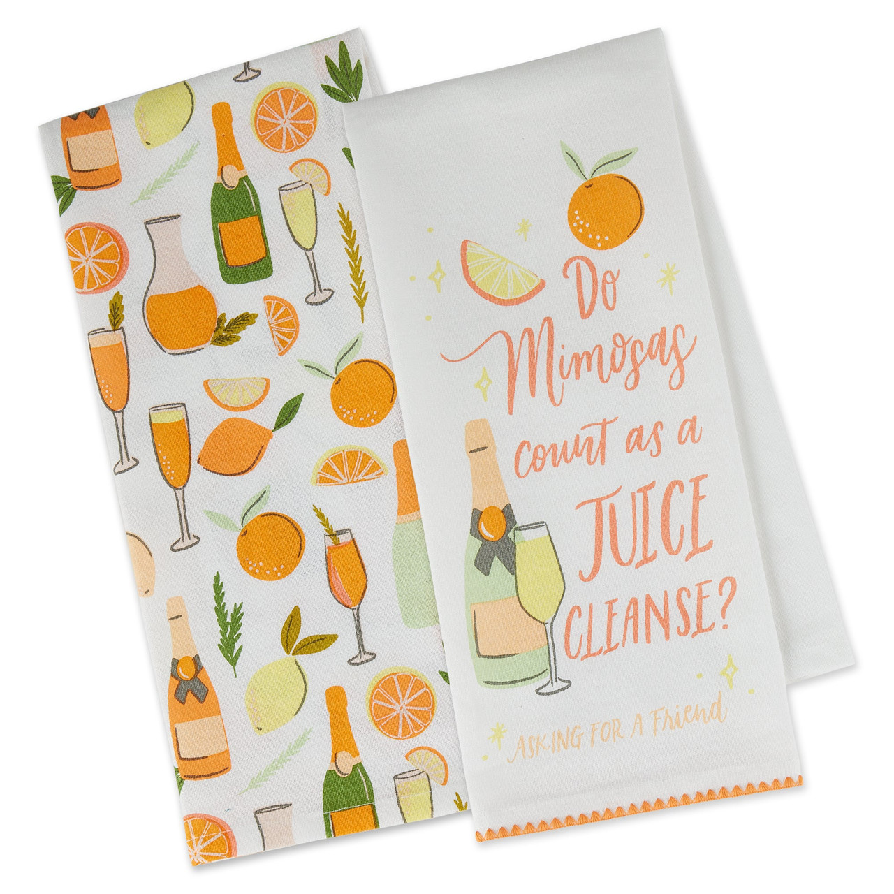 Do Mimosas Count as a Juice Cleanse - Kitchen Towel - Southern Fried Design  Barn