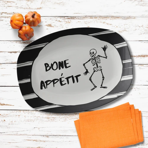 Bone Appetit Serving Platter - Halloween Dinnerware