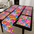 Neon Floral Pattern Table Runner & Placemats Set (7 Pieces)
