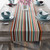 Retro Multicolor Stripe Table Runner - Choose Cotton Twill or Poly - 2 Sizes
