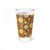 Retro Atomic Floral Pint Glasses - 16oz Cocktail Glasses