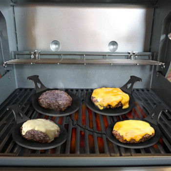 Perfect grill accessory gift for the griller in your life!
6" Diameter is perfect for generous burgers
Use with any gas, electric, wood / charcoal grill or camp fire
Great for the whole family and parties
Precision laser cut from solid US steel for ready to use food grade finish
Made in USA, guaranteed not to break or crack
Designed to last a lifetime
Comes in a set of 4 Burger Pucks Perfect grill accessory gift for the griller in your life!
6" Diameter is perfect for generous burgers
Use with any gas, electric, wood / charcoal grill or camp fire
Great for the whole family and parties
Precision laser cut from solid US steel for ready to use food grade finish
Made in USA, guaranteed not to break or crack
Designed to last a lifetime
Comes in a set of 4 Burger Pucks