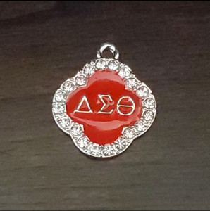 Red Bling Clover charm