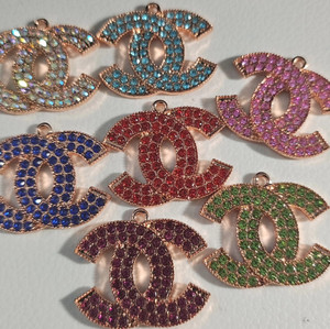 Double c Bling letters Rose Gold/ F