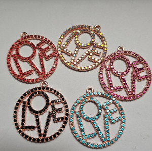 T Love round Rose Gold w color