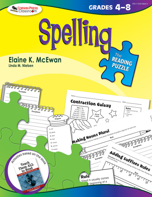 The Reading Puzzle: Spelling, Grades 4-8 - 9781412958264