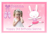 Ballet Bunny Personalised Birthday Cake Icing Sheet