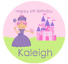 Personalised Princess and Castle Icing Sheet  - Princess and Castle Edible Image for Kids Birthday Cake - Cupcake and Cookie Edible Images - Printed in Melbourne Australia