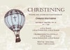 Vintage Hot Air Balloon Christening & Baptism Invitations