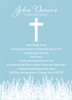 Blue fields Baptism Naming and Christening Invitations