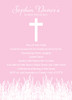 Pink Fields Baptism Naming and Christening Invitations