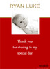 Red Baptism Naming and Christening Invitations